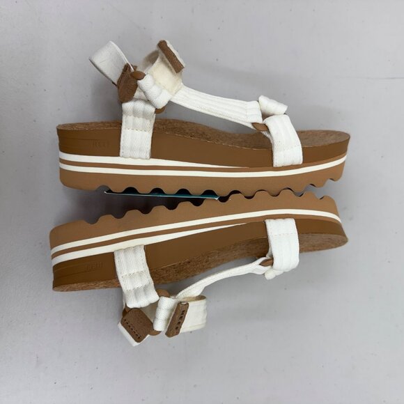 Reef Cushion Rem Hi Whisper White Cushion Adjust Sandals Shoes Womens size 7 NEW - Picture 6 of 7